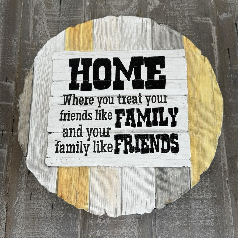 Spoontiques Friends Like Family 9in Stepping Stone Home Decor EUC‎
